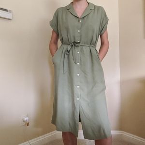Frank & Oak sage midi dress